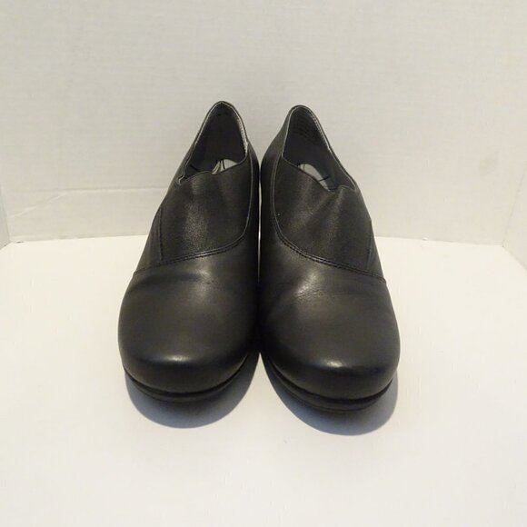 ABEO Portola Heels Shoes Black Leather Size 9N Round Toe Bio System - Picture 2 of 8